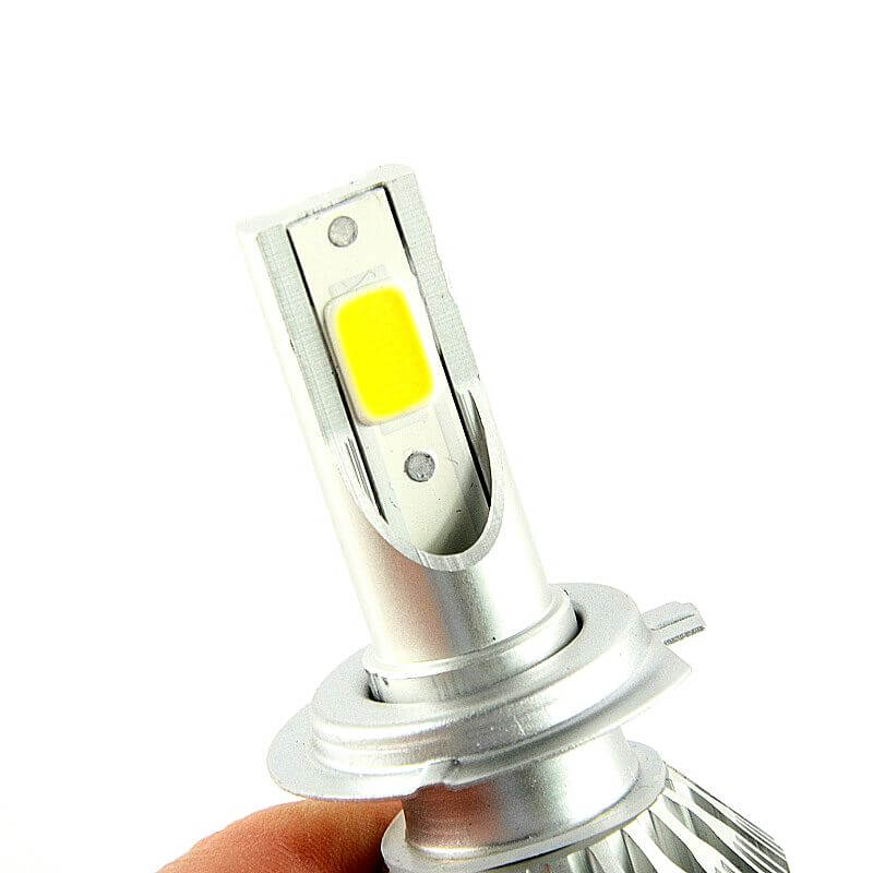 C6 LED H7 headlight bulbs COB 12